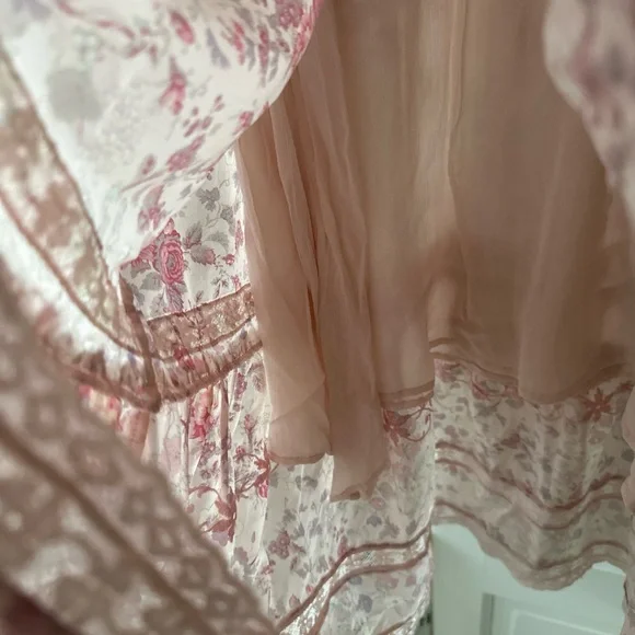 Love Shack Fancy delicate floral silk dress - Picture 6 of 7